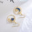 Blue Moon Planet Gold Earrings