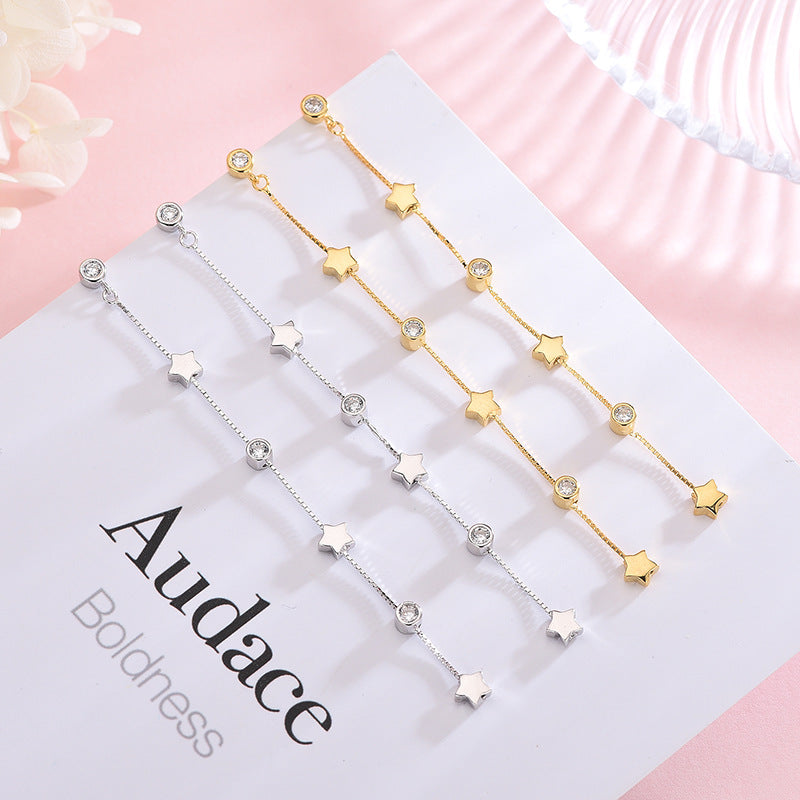 Star Diamond Dropdown Earrings