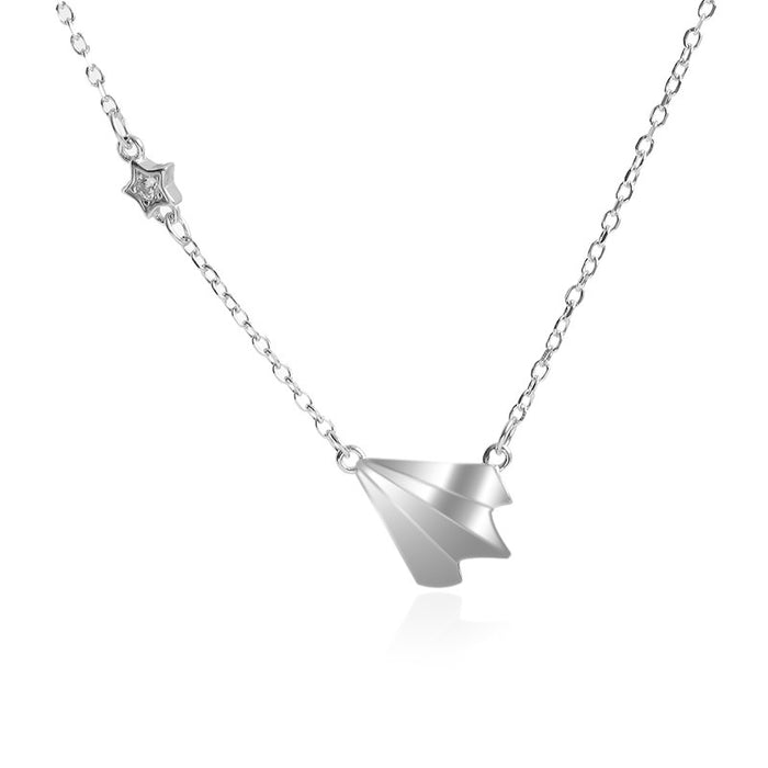 Mini Paper Airplane Necklace