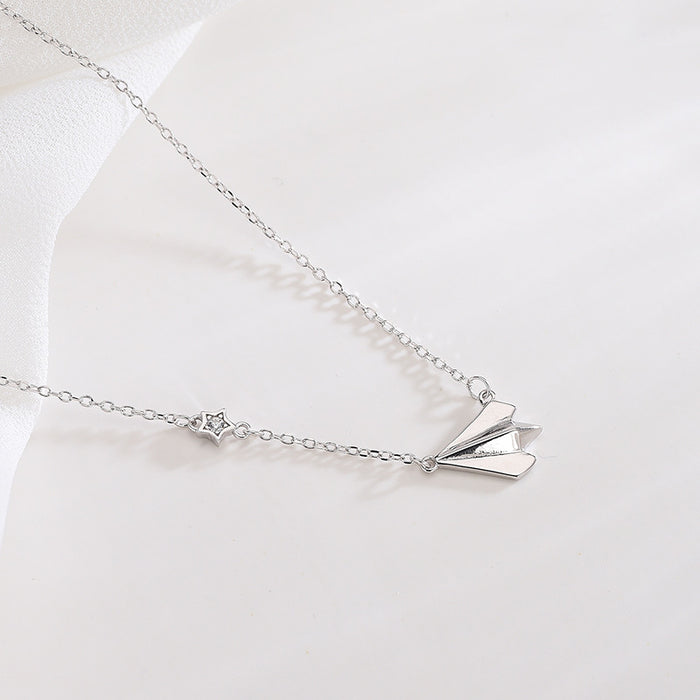 Mini Paper Airplane Necklace