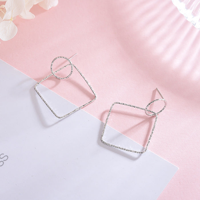 Geometric Hook Square Earrings