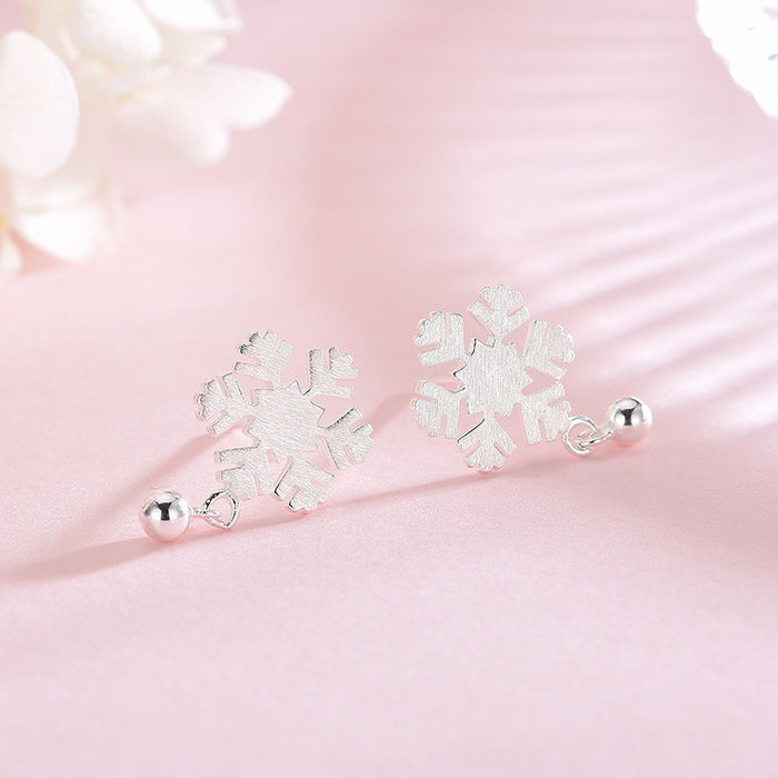 Brushed Snow Beads Earrings