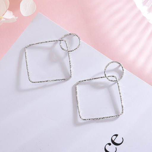 Geometric Hook Square Earrings
