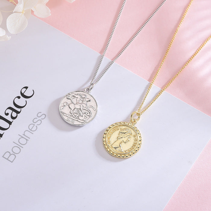 Elizabeth Round Coin Necklace