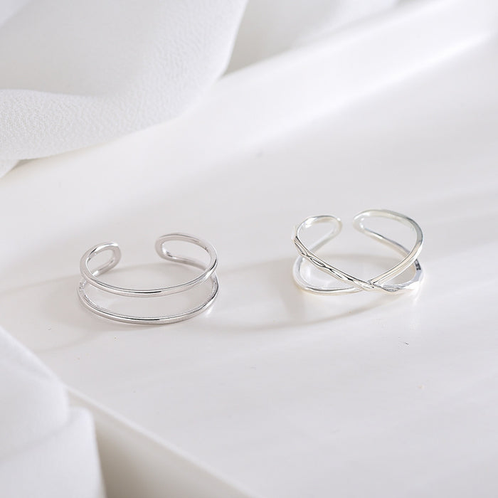 Double Line Open Ring