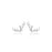 Cute Silver Antler Earrings