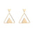 Geometric Silver Triangle Earrings