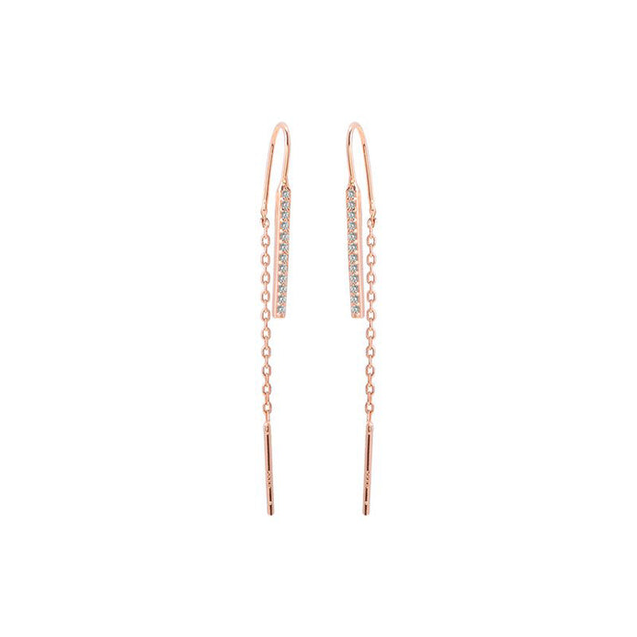 Diamond Plated Dropdown Earring