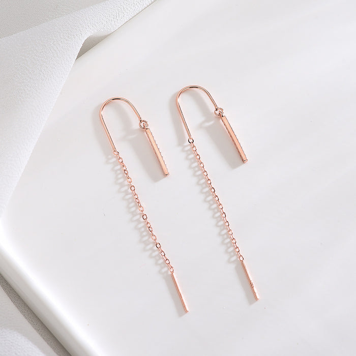Diamond Plated Dropdown Earring