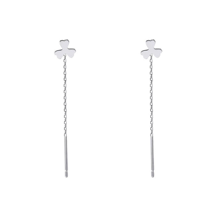 Clover Sterling Silver Drop Earring
