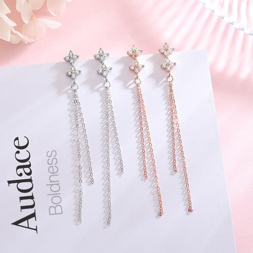 Eucalyptus Diamond Drop Earrings