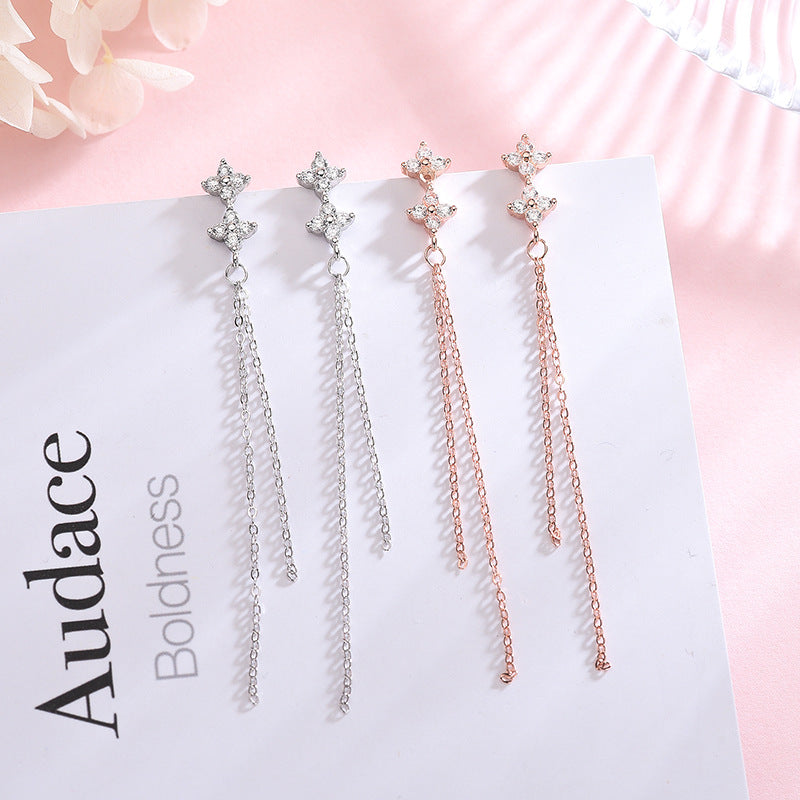 Eucalyptus Diamond Drop Earrings