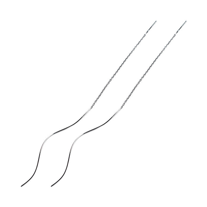 Long Drop Wave Earrings