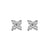 Simple Diamond Clover Earrings