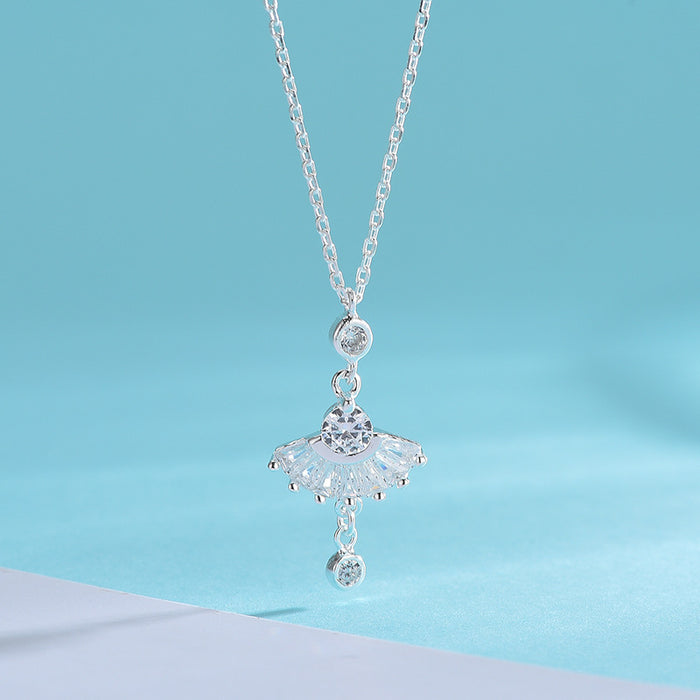 Diamond Fan Necklace