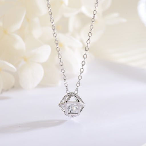 Polygon Cube Diamond Necklace