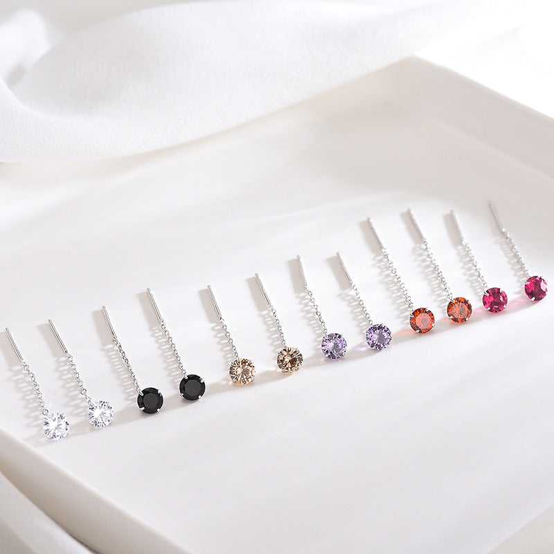 Multi Colour Garnet Gem Dropdown Earrings