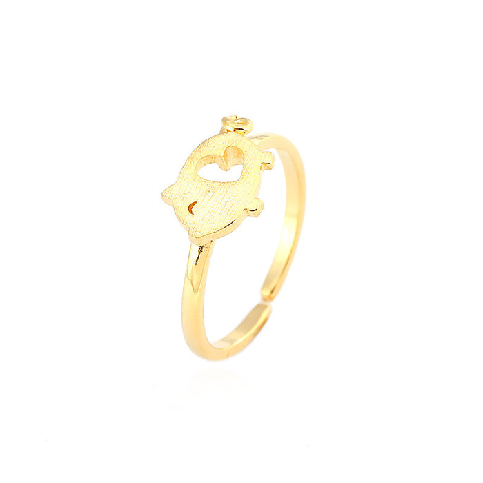 Piglet Heart Ring