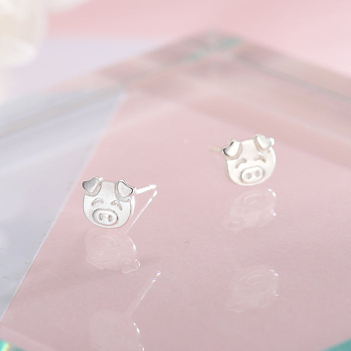 Piggy Silver Earrings