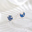 Blue Moon Planet Asymmetrical Earrings