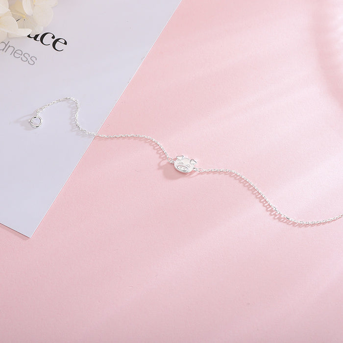 Piglet Silver Bracelet