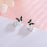 Diamond Black Butterfly Earrings