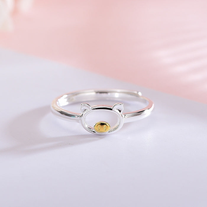Lovely Pig Adjustable Ring