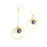 Geometric Ocean Blue Pendant Earrings