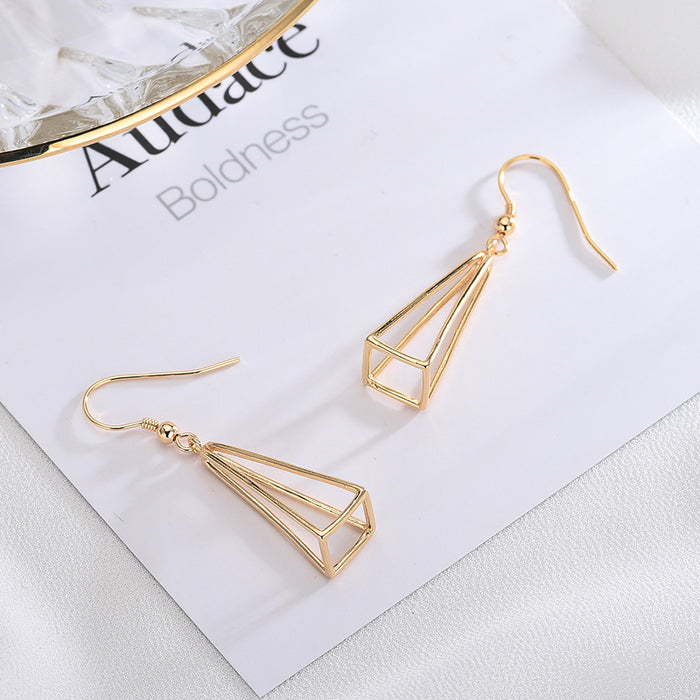 Triangle Pendant Ear Hook Earrings