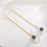 Grey Pearl Drop Gold Earrings