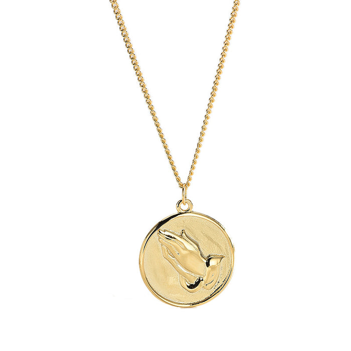 Christian Pray Gold Necklace