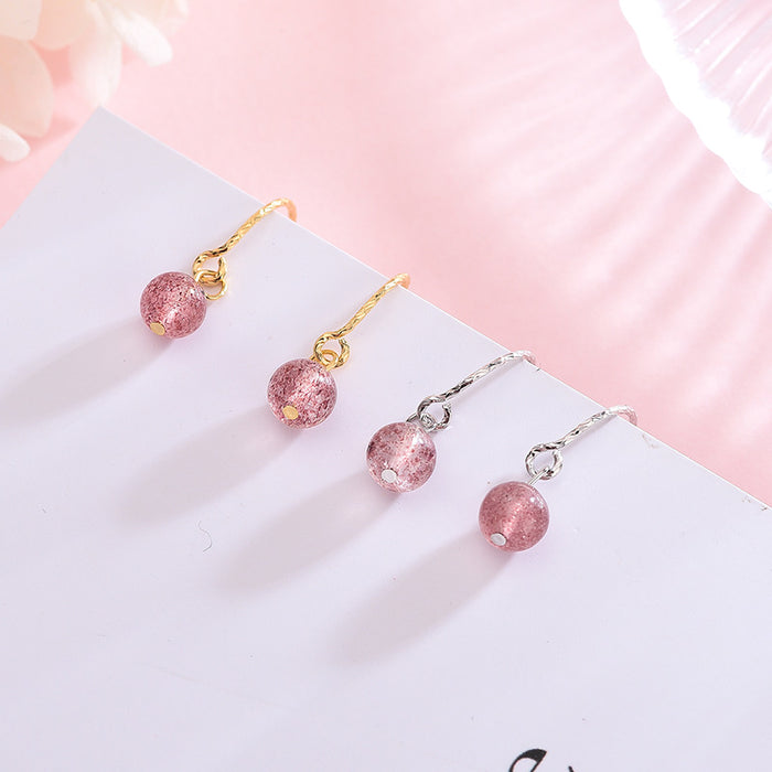 Fresh Peach Pink Beads Earrings