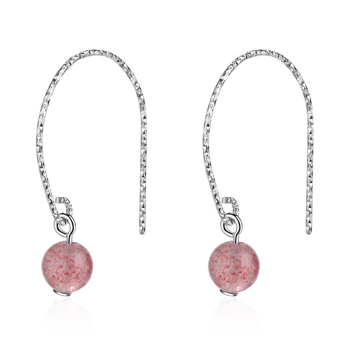 Fresh Peach Pink Beads Earrings