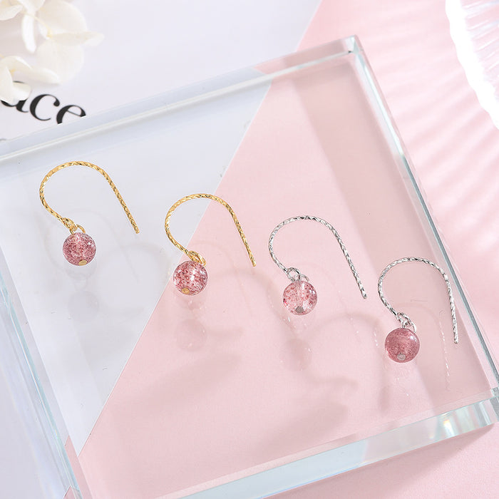Fresh Peach Pink Beads Earrings