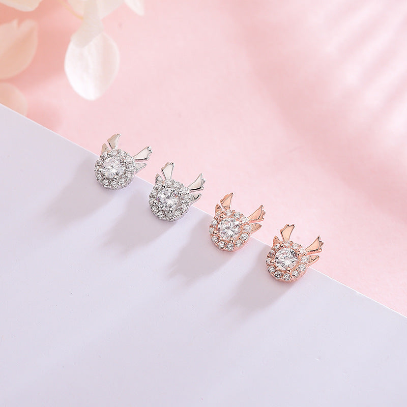 Diamond Sweet Deer Earrings