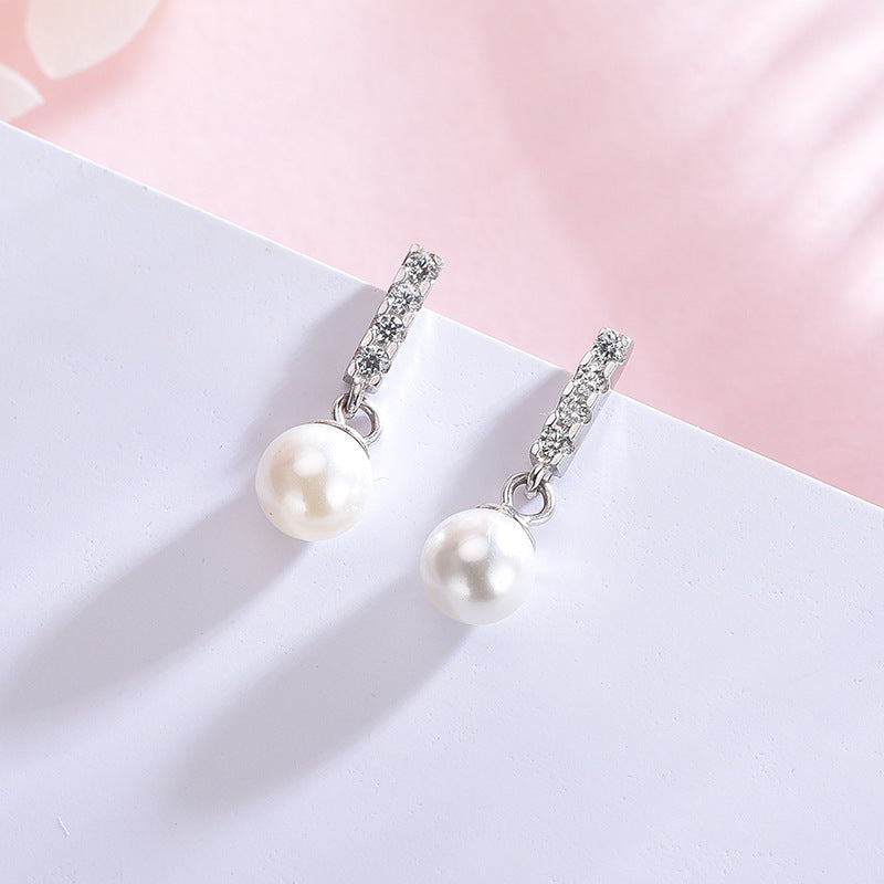 Natural Diamond Pearl Earrings
