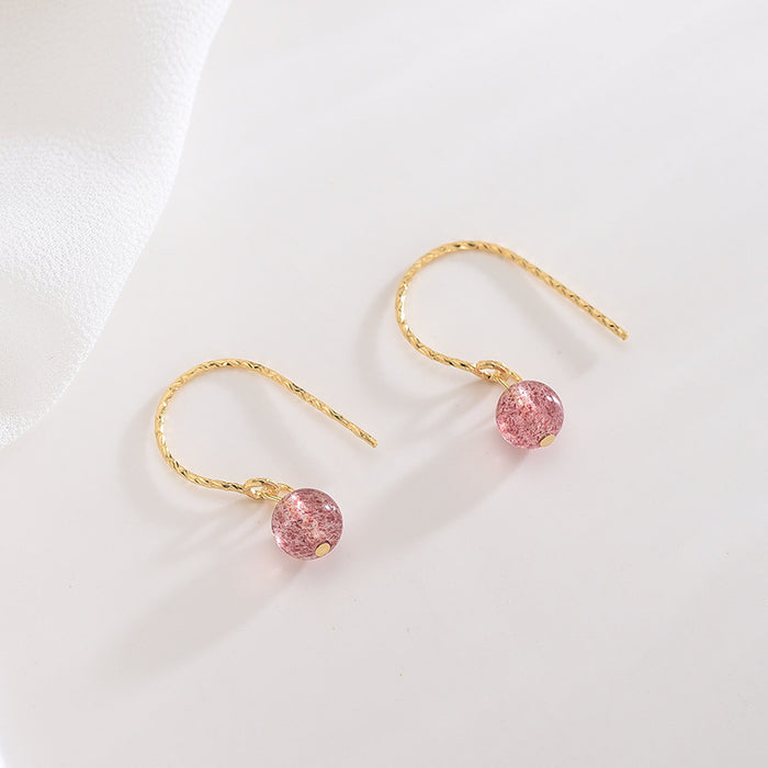 Fresh Peach Pink Beads Earrings
