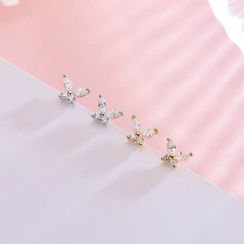 Butterfly Zircon Diamond Earrings