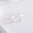 Sterling Silver Diamond Cross Earrings