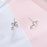 Sterling Silver Diamond Cross Earrings