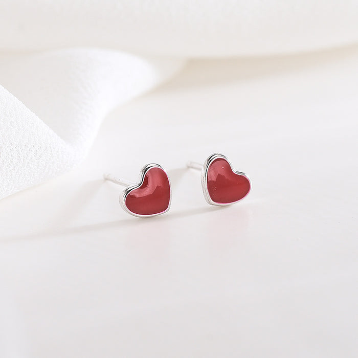 Wild Red Heart Earrings