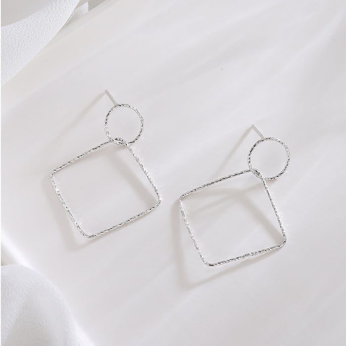 Geometric Hook Square Earrings