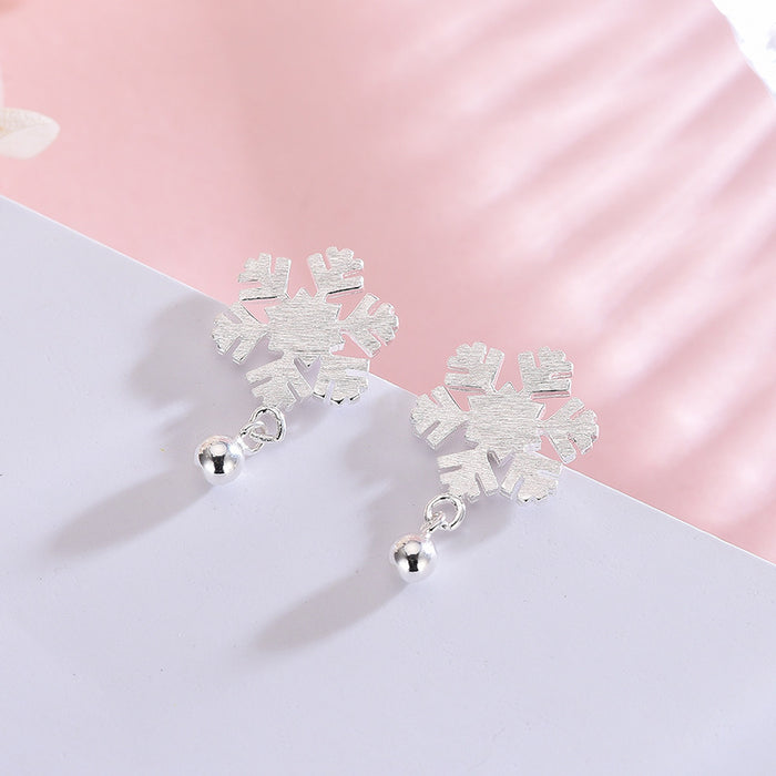 Brushed Snow Beads Earrings