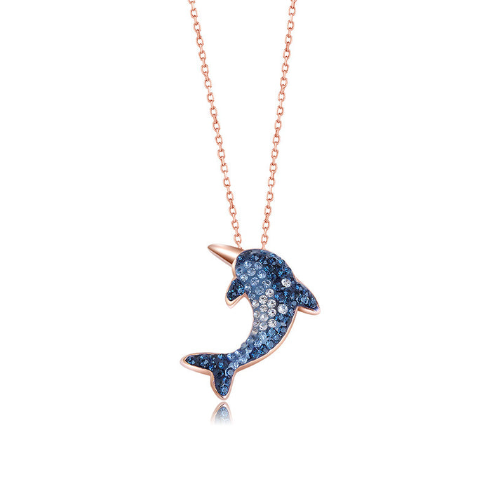 Ocean Dolphin Crystal Necklace
