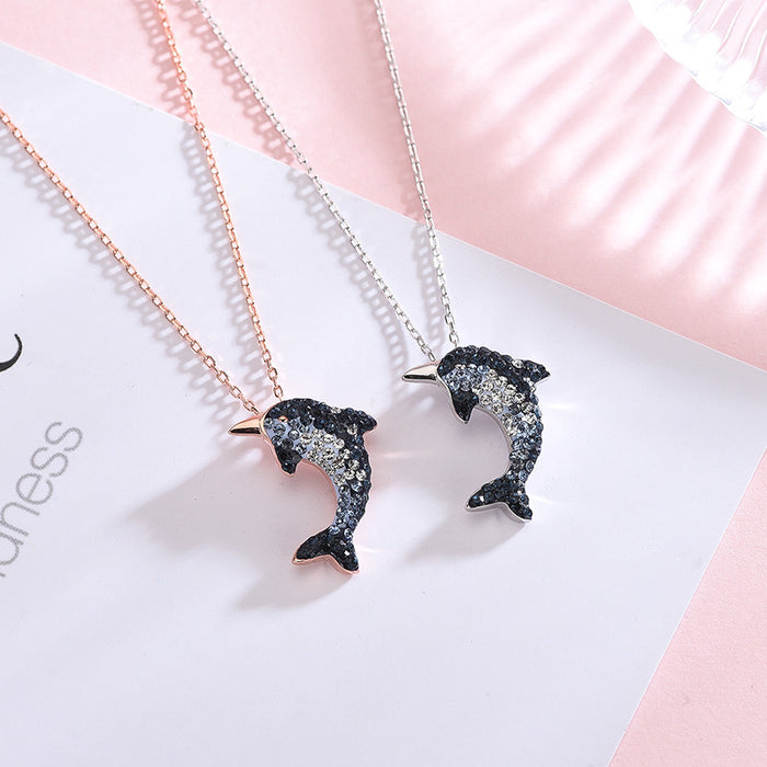 Ocean Dolphin Crystal Necklace