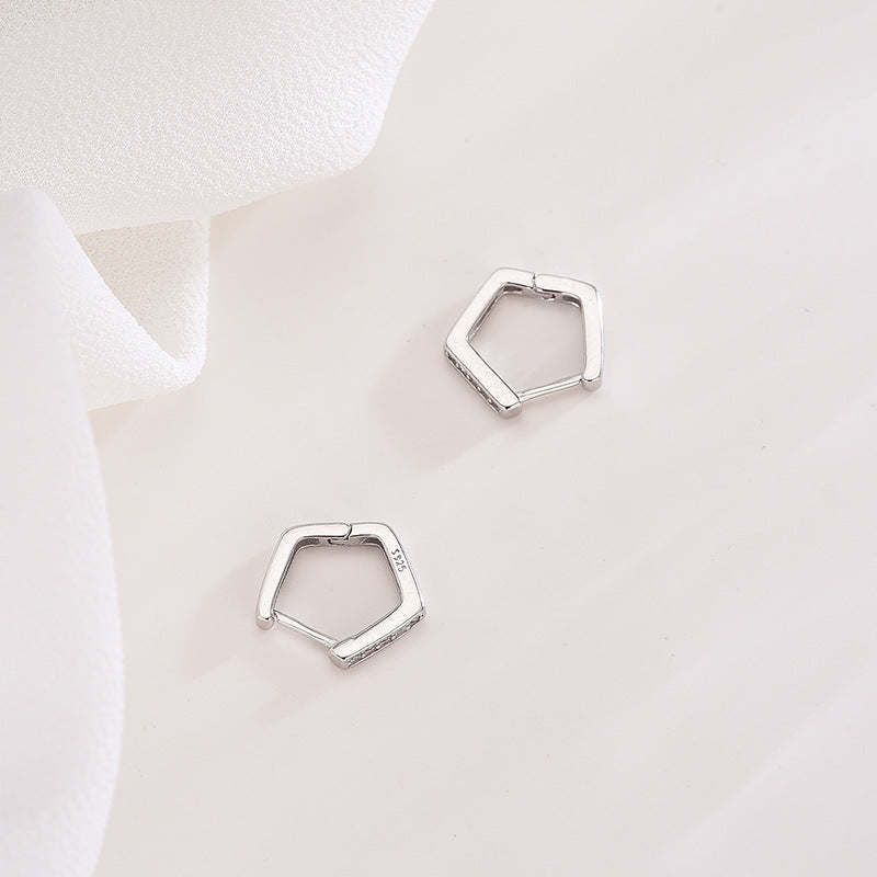 Wild Pentagon Diamond Earrings