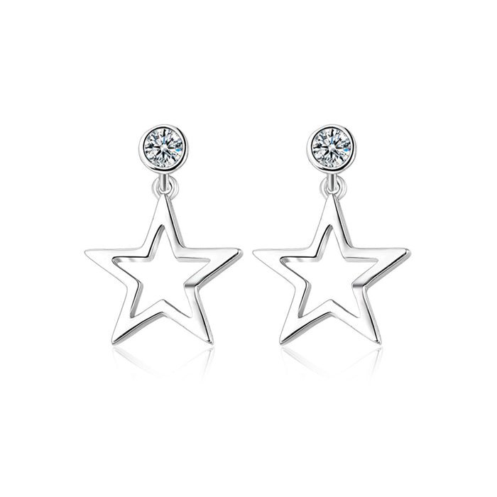 Sterling Silver Stars Earrings