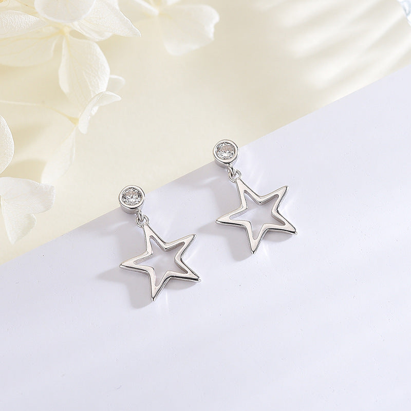 Sterling Silver Stars Earrings