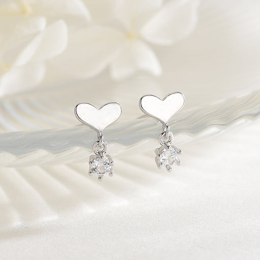Mini Love-Shaped Diamond Earrings