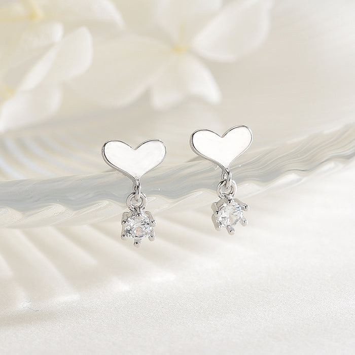 Mini Love-Shaped Diamond Earrings